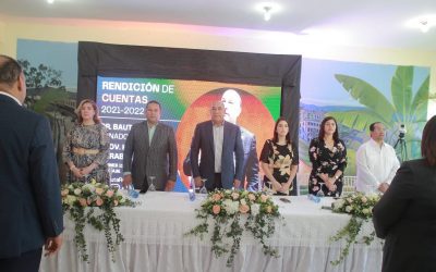 El senador de Hermanas Mirabal, Dr. Bautista Rojas Gómez, rinde cuentas del período 2021-2022