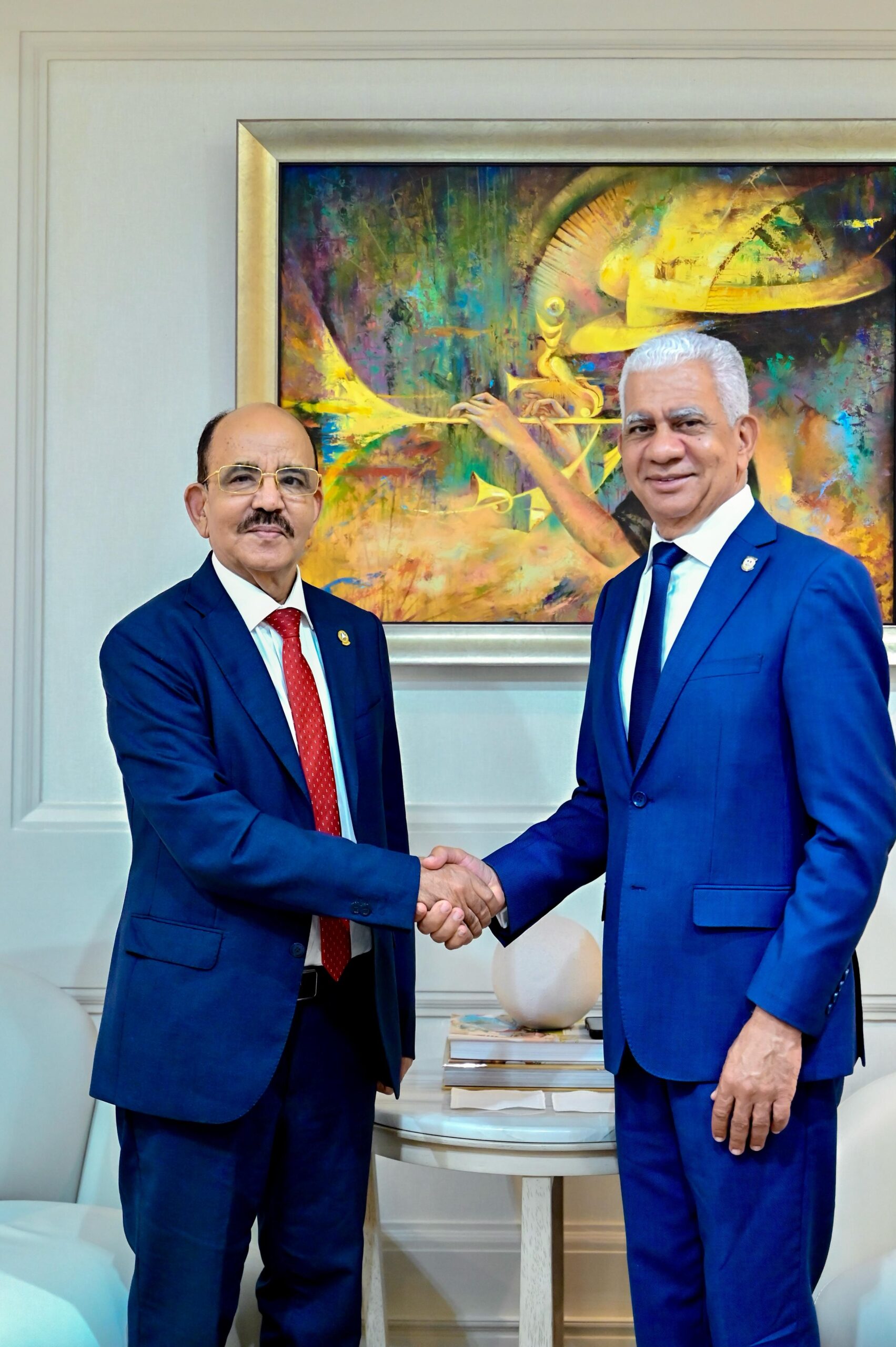 Presidente del Senado, Ricardo de los Santos recibe visita de legisladores del Reino de Marruecos ante el Parlacen 1 1000025681 scaled